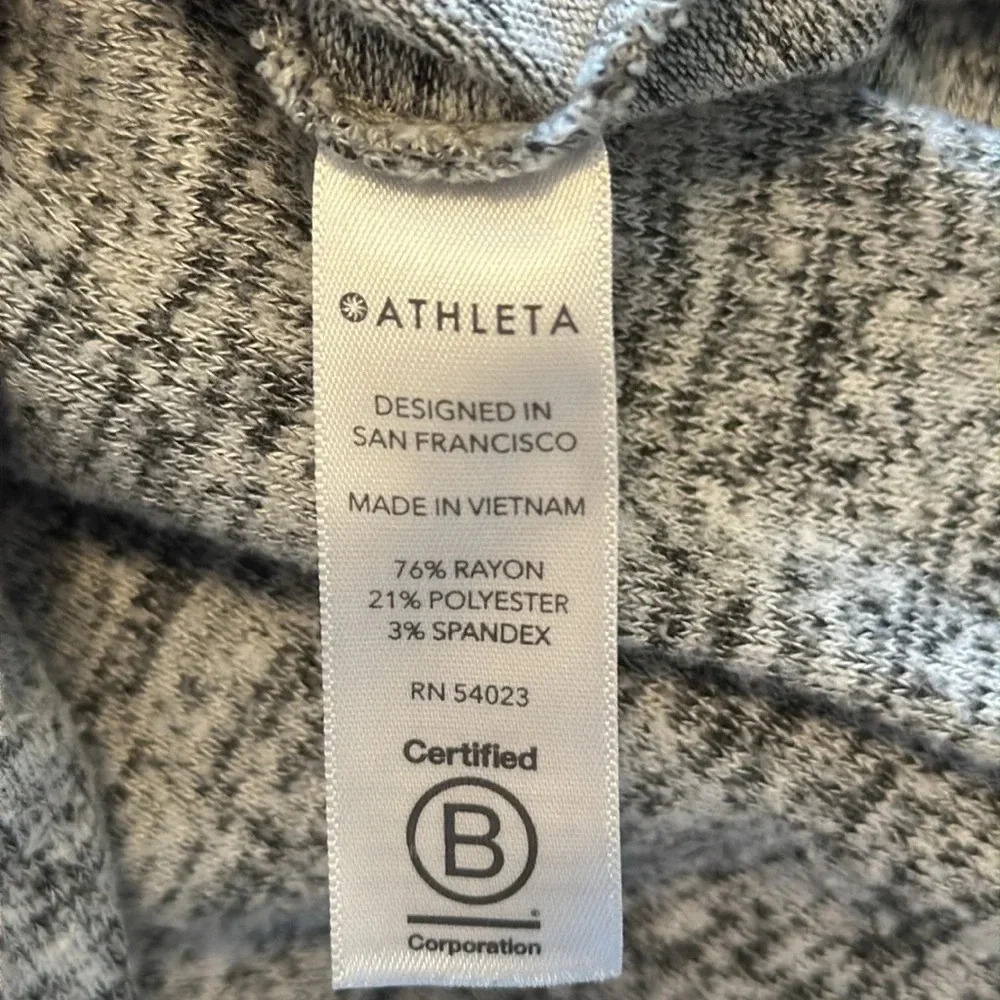 Athleta Mindful Pullover, Light Grey Heather SIZE Medium - Picture 9 of 11